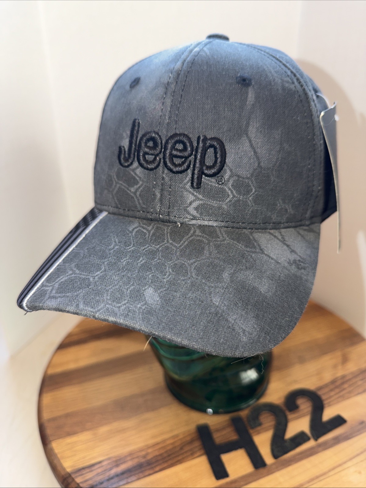 NWT JEEP KRYPTEK Black Strapback Adj  Hat! Never Worn H22