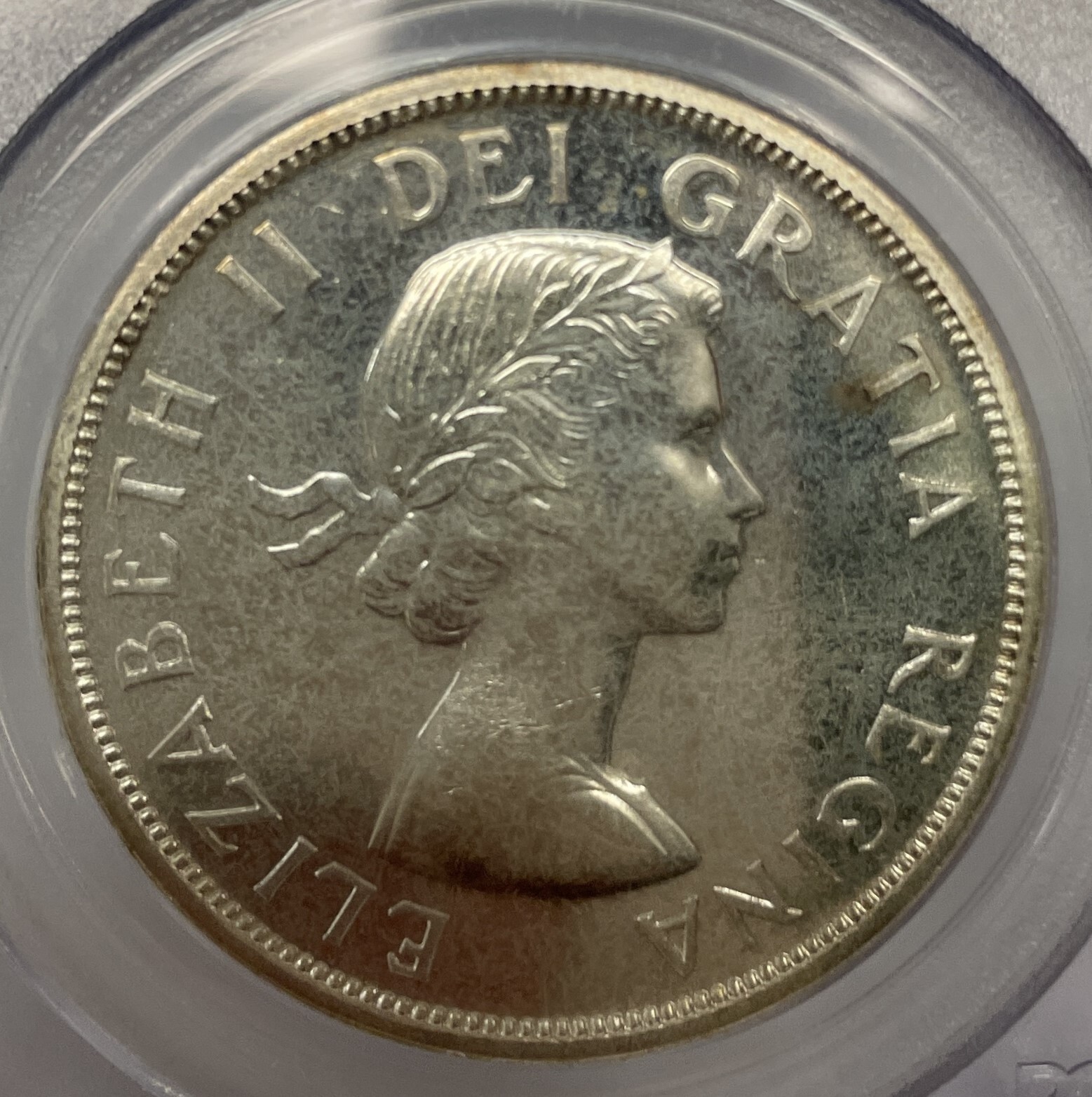 1959 CANADA Queen Elizabeth II PCGS PL66 Proof-like Silver Dollar Coin Canoe 247