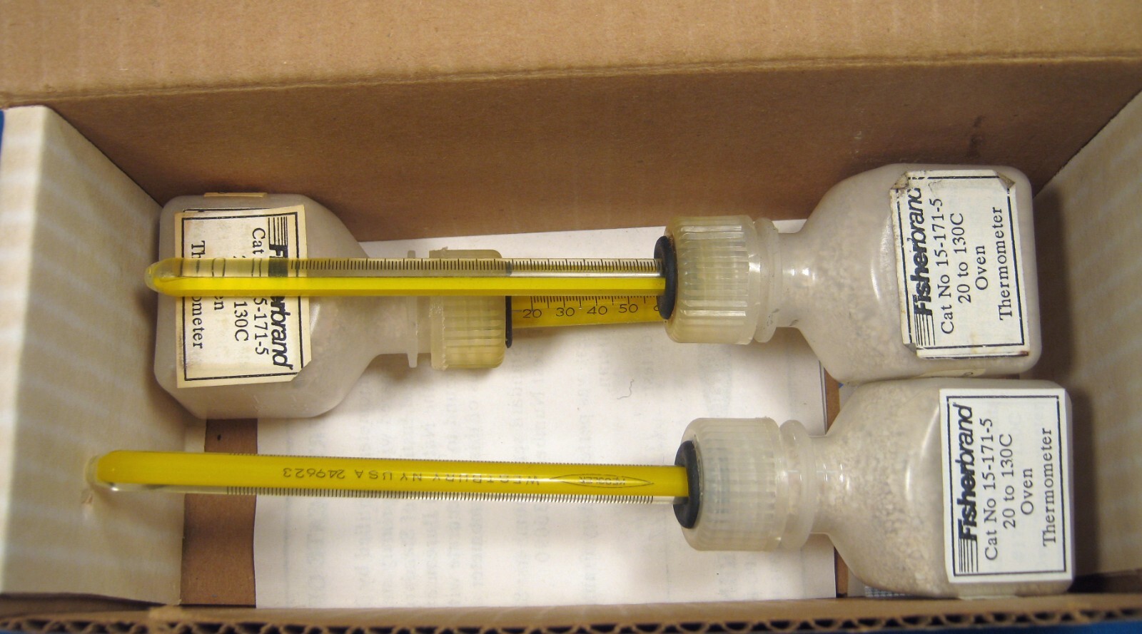 FISHERBRAND OVEN THERMOMETERS 20-130'C X3 NEW OLD STOCK FREE SHIPPING