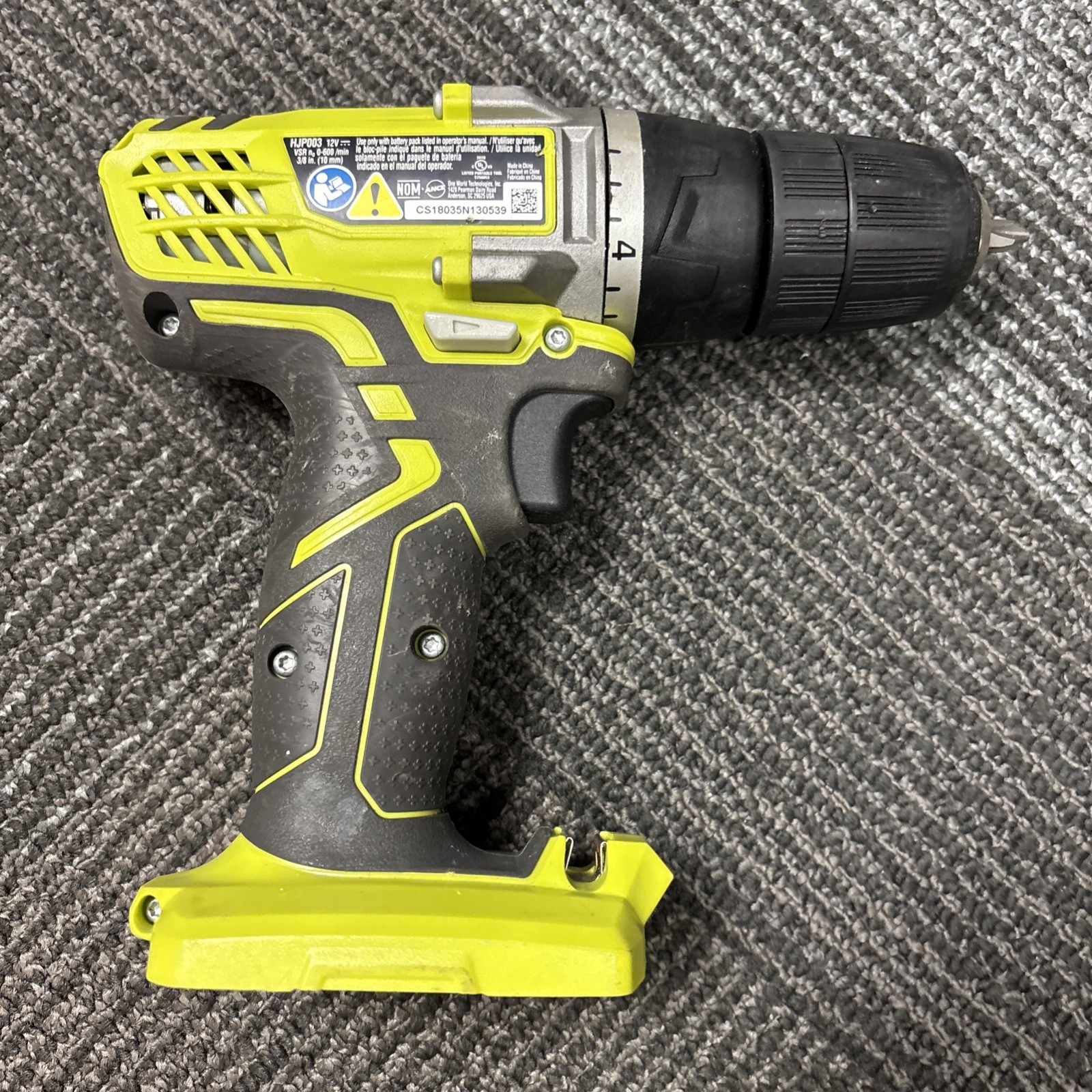 Ryobi Model HJP003 12 Volt 3/8" Cordless Drill Driver (Tool only)