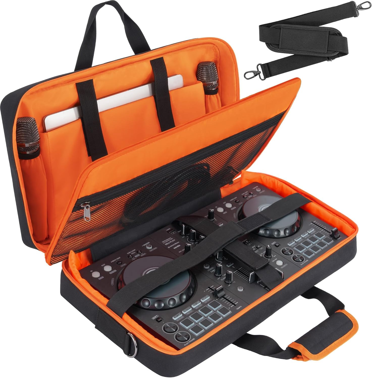 Padded DJ Controller Case Compatible with DDJ FLX4/DJ 400/DDJ REV1, DJ Carrying