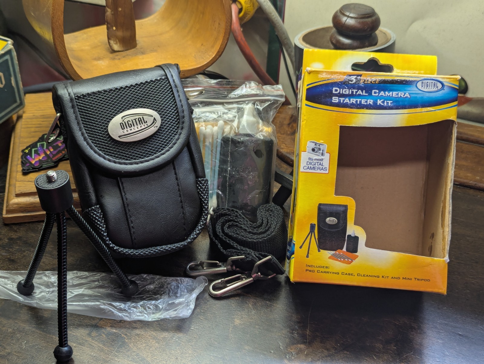 Digital Camera Starter Accessory Kit (Digital Concepts) Fits Most~Tripod/Case