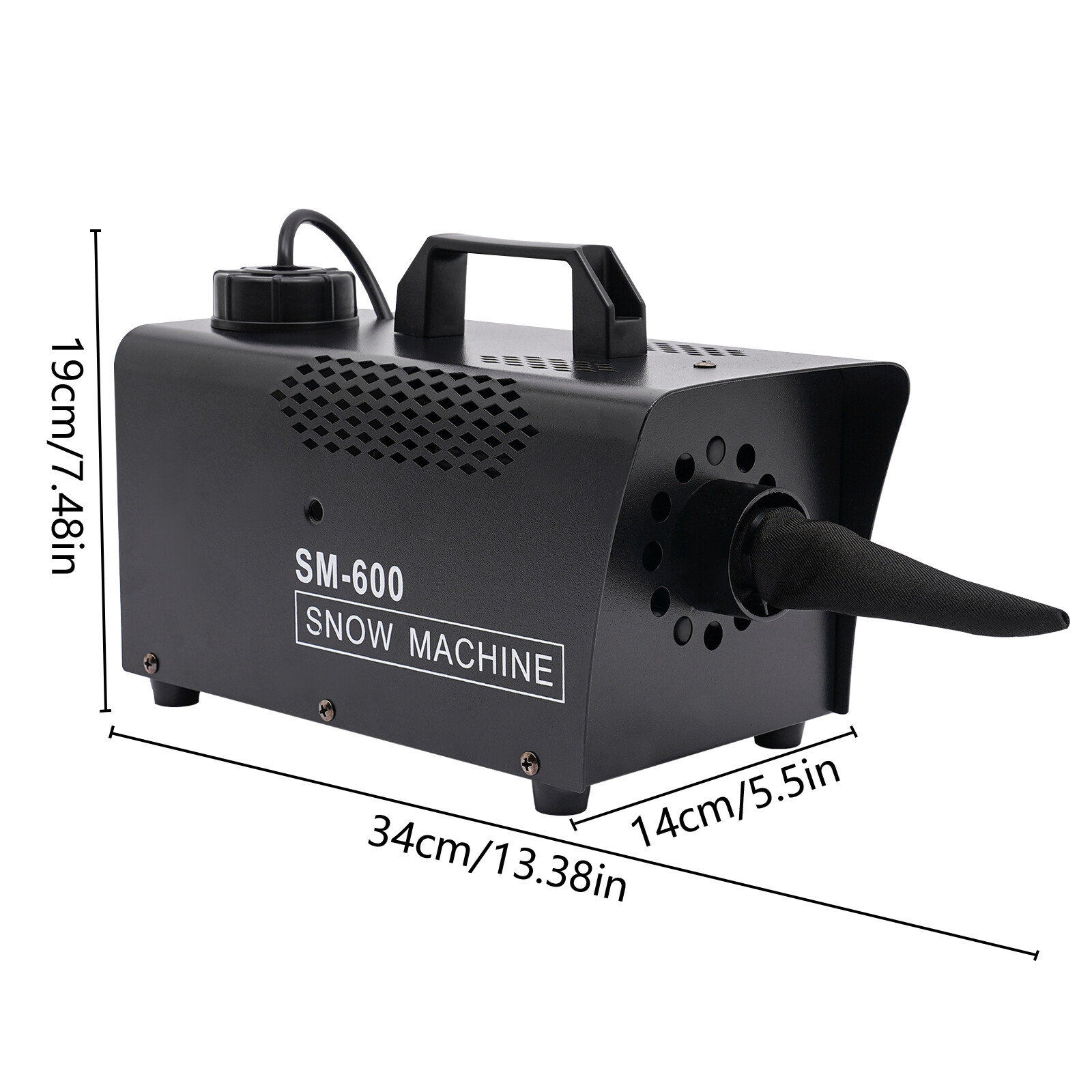 600W DJ Snow Machine Stage Snowflake Machine With Remote Control Christmas Decor