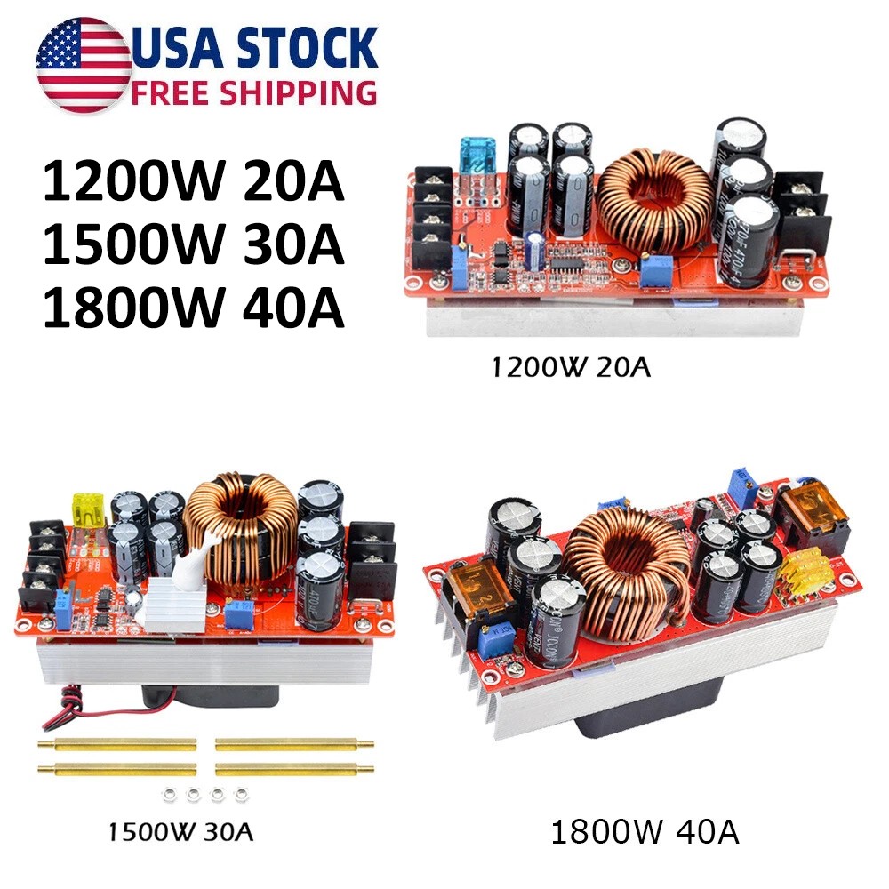 1200W 20A/1500W 30A/1800W 40A DC-DC Converter Boost Step-up Power Supply Module