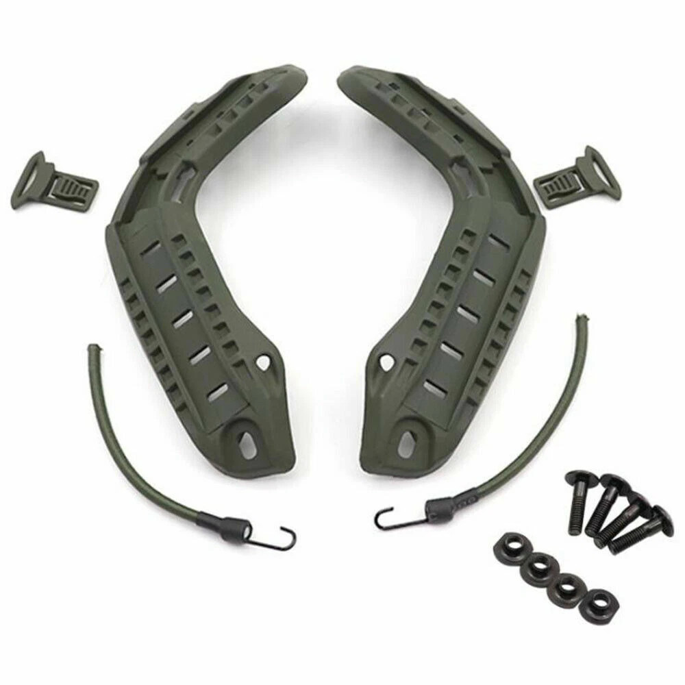 Green Helmet Rail Kit for FAST ACH MICH Helmets – Tactical Side Accessory Mount