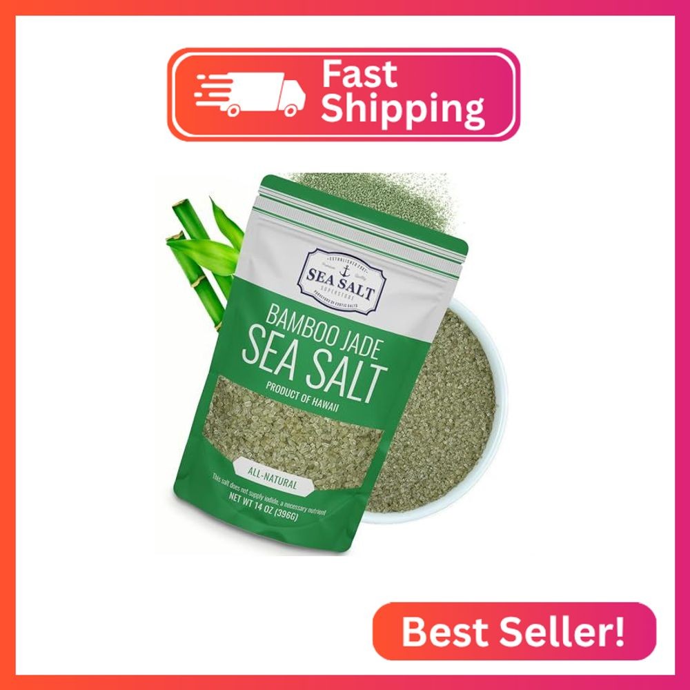 Hawaiian Bamboo Jade Sea Salt – Green Fine Sea Salt Infused with Real Bamboo Lea