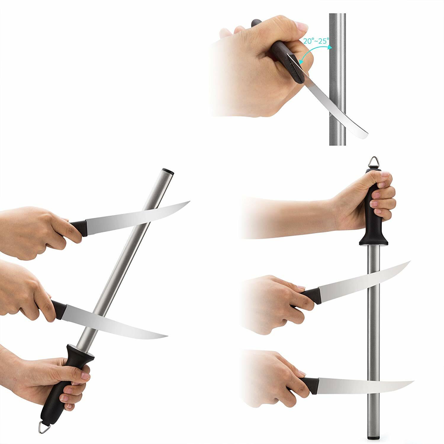 10 Inch Kitchen Sharpening Rod Knife Sharpener Rod Durable Sharpening Tool New