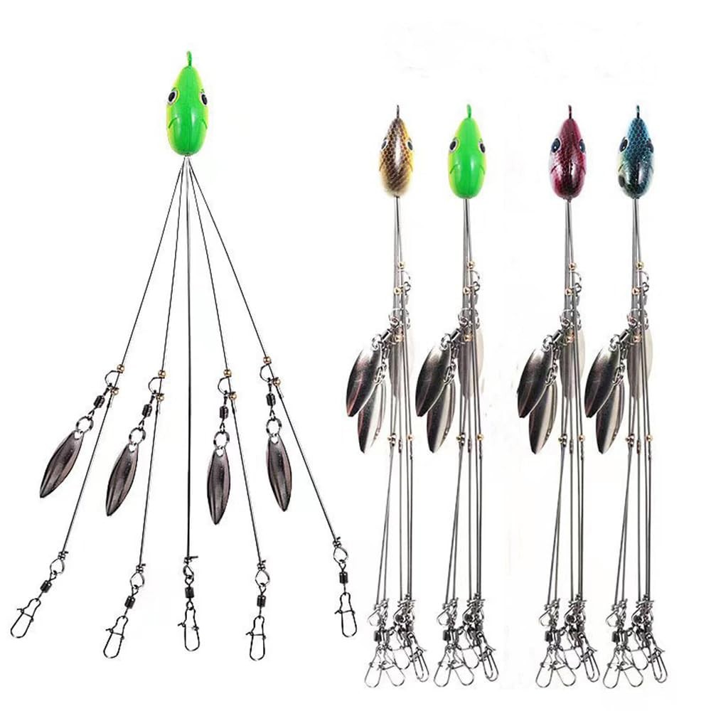 4Pack Premium18g 5 Arm Alabama Rig Head Umbrella Fishing Group Lures Bass Swi...