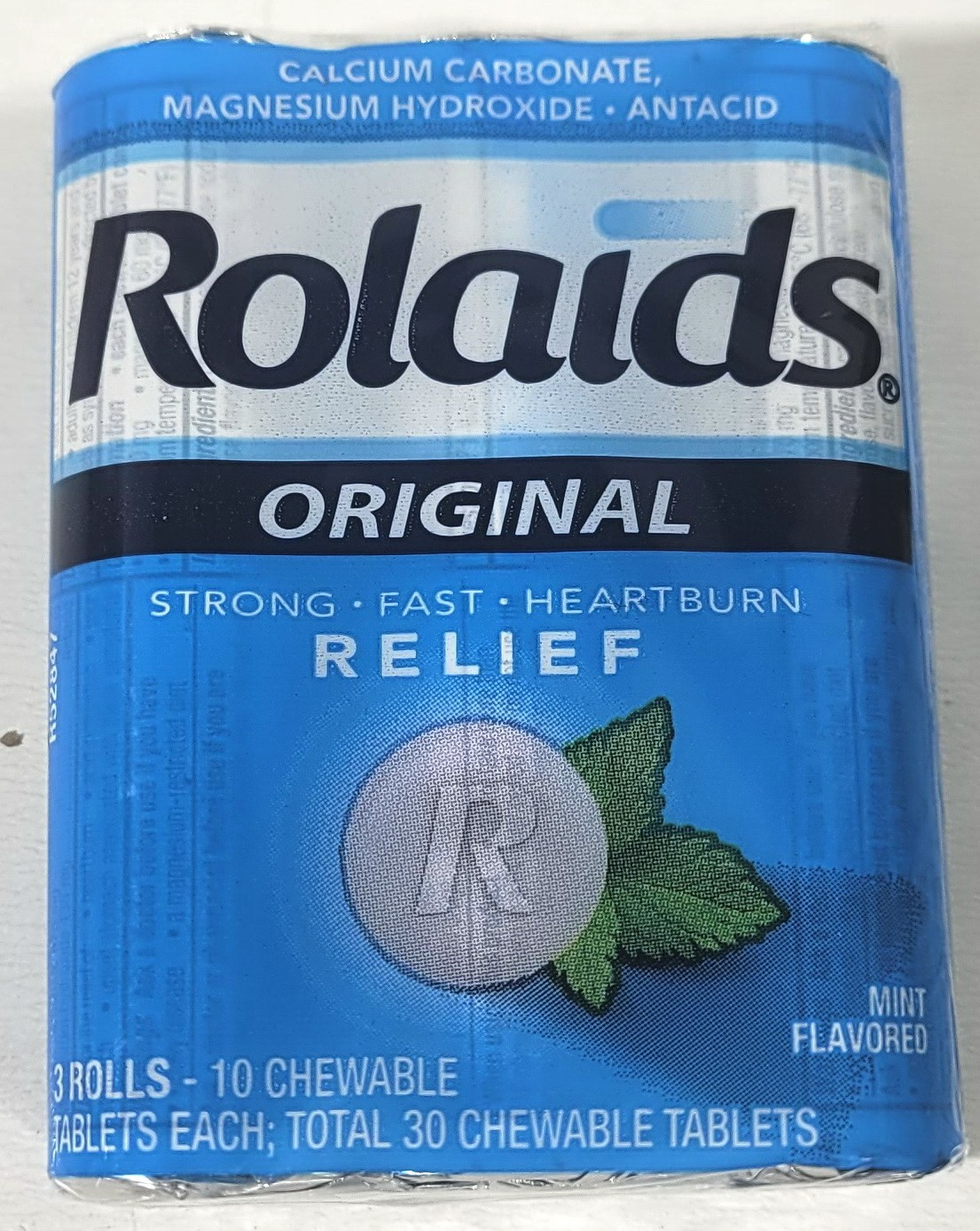 3 Three Roll Pack Rolaids Rolls Original MINT Antacid Chewable Tablets
