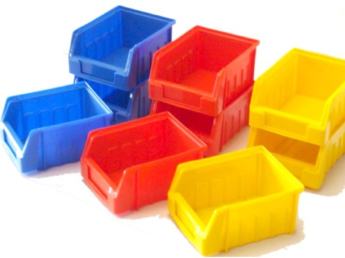 60 Pack Small Plastic Storage Bins Parts Bins Box Stackable or Hanging Clearance