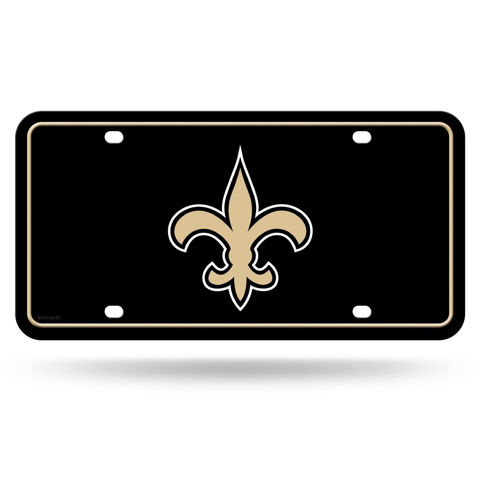 New Orleans Saints Premium Metal Auto Tag License Plate, Primary Design, 6x12 In