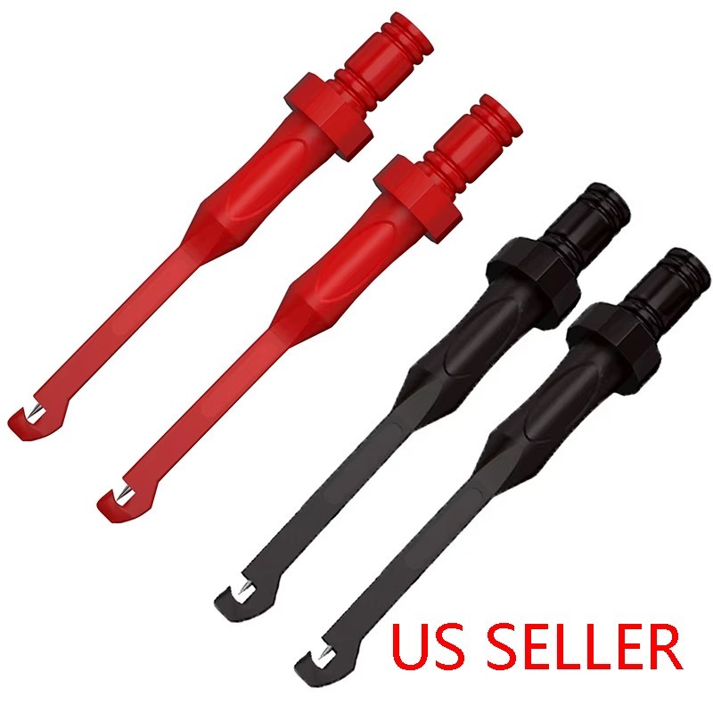 4Pcs Wire Piercing Probe Clip Puncture Back Probe Pins Automotive Test Lead Kit