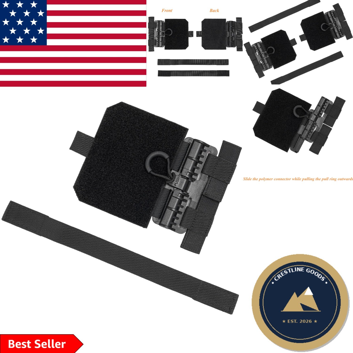 Professional MOLLE Vest Quick Disconnect Adapter - Perfect for Airsoft Training