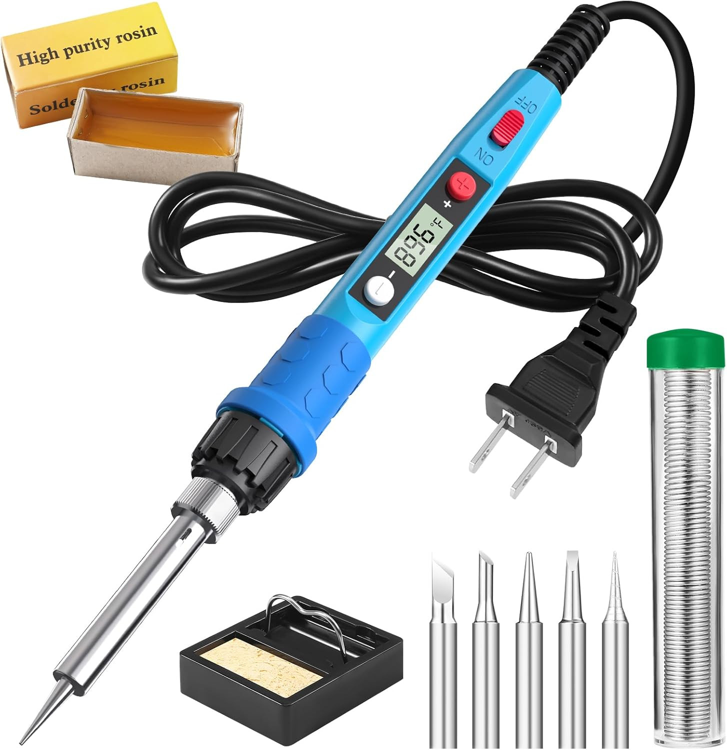 Soldering Iron Kit, 80W 110V LCD Digital Solder Iron Pen with Ceramic Heater