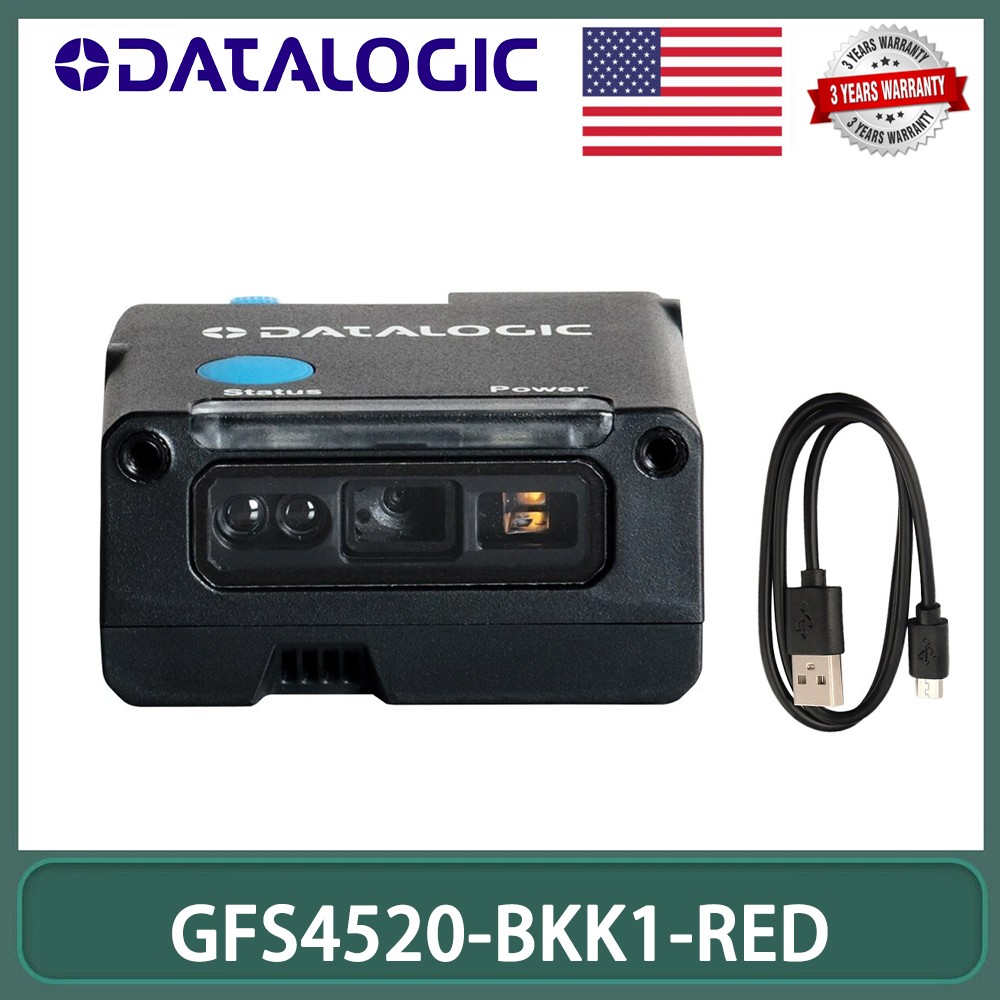 Datalogic GFS4520-BKK1-RED 1D 2D Fixed Mount Barcode Scanner Module USB Cable