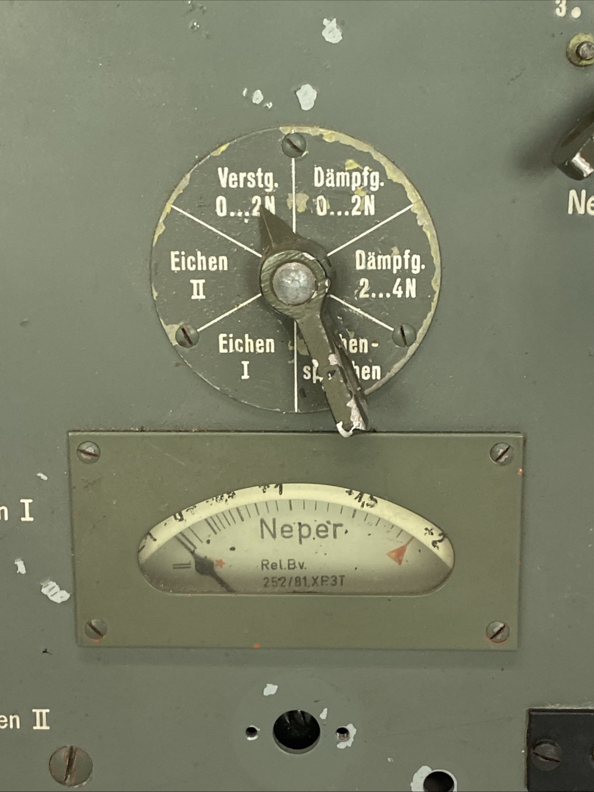 TORN EB WWII RADIO RECEIVER Germany Telephone Line Attenuation Meter WW2 -SFI