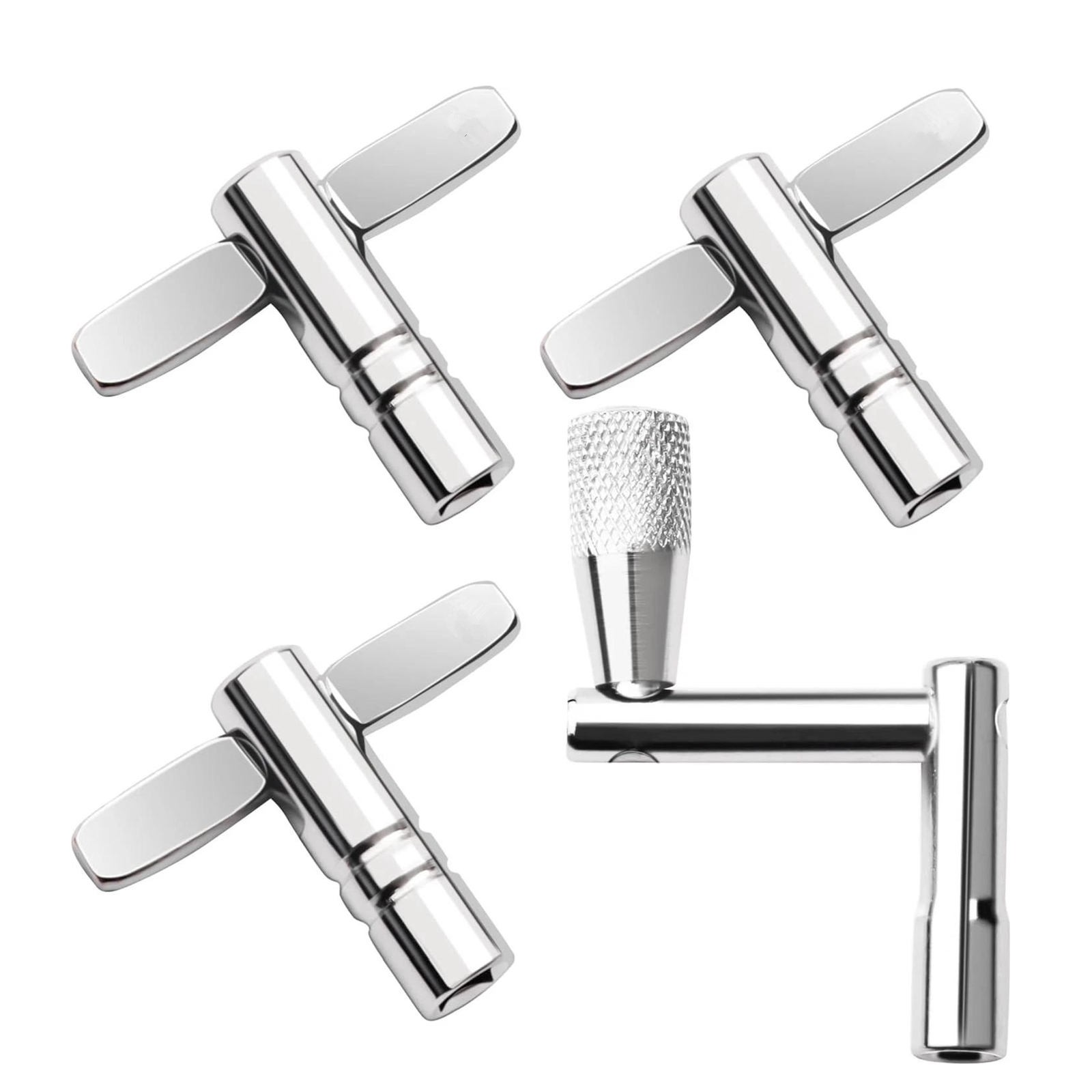 4 Piece Drum Key Set Includes Continuous Motion Speed Key for All Drum Tuning