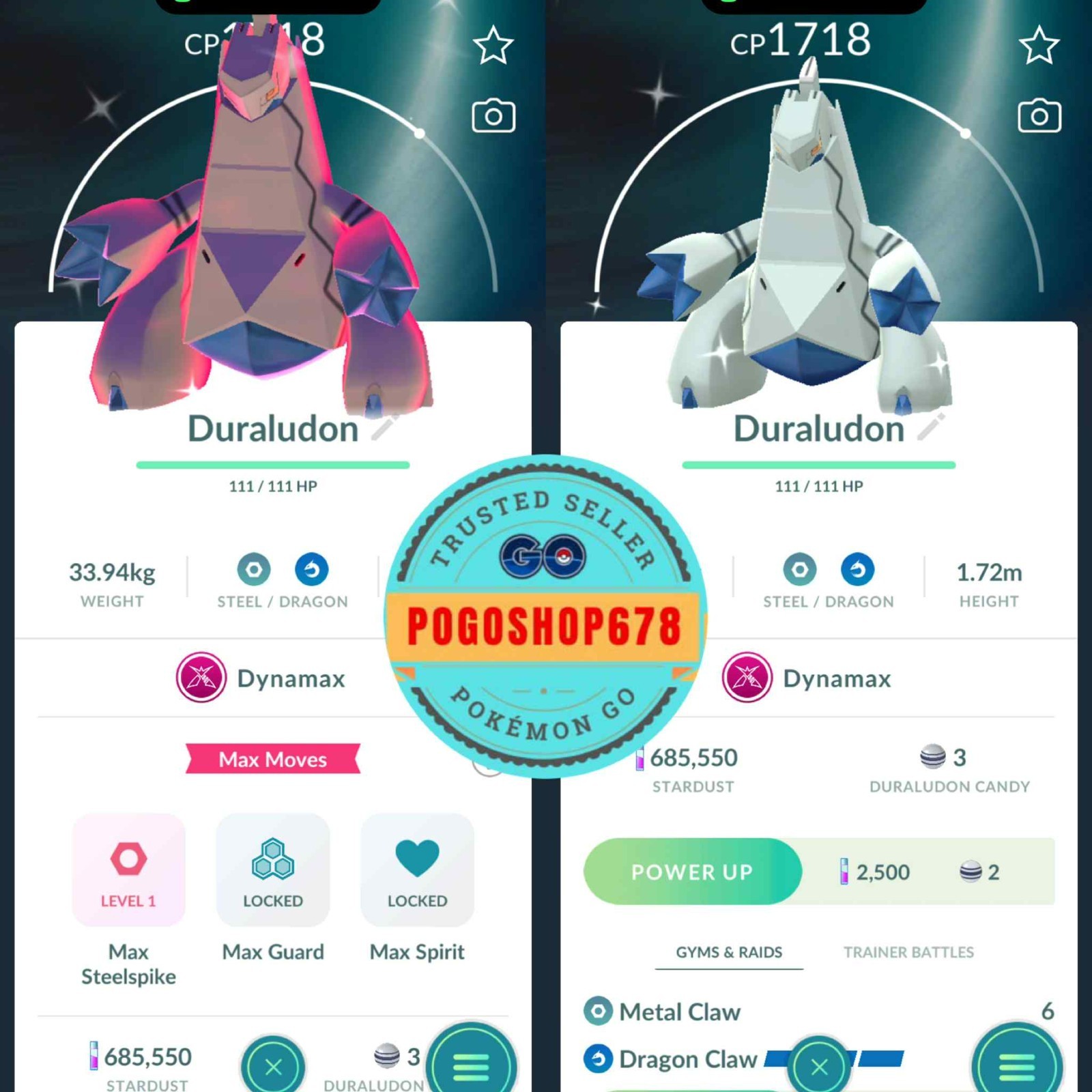 Pokémon Go PTC - Shiny Dynamax Duraludon ✨