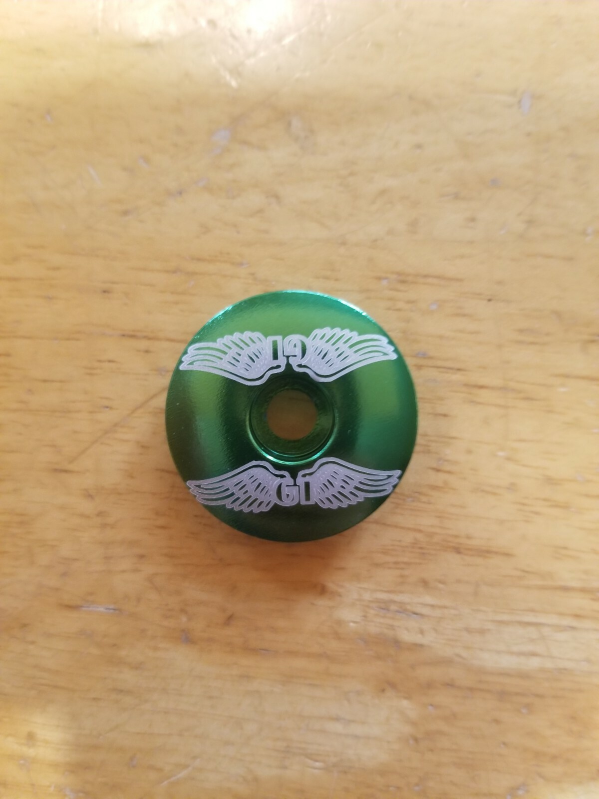 GT Wings BMX Repop Bicycle Headset Top Cap 1 1/8" Green Stem Cap Bike Dyno