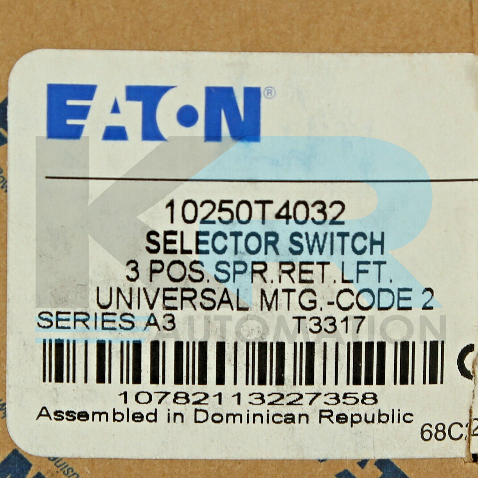 NEW Eaton 10250T4032 /A3 3 Position Selector Switch