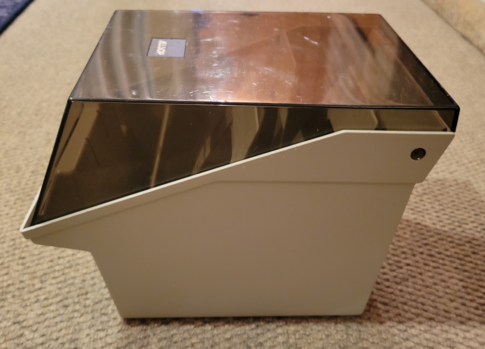 ALLSOP 5.25" Floppy Disk Storage Box w/dividers Case 80s 90s Tech Computer Retro
