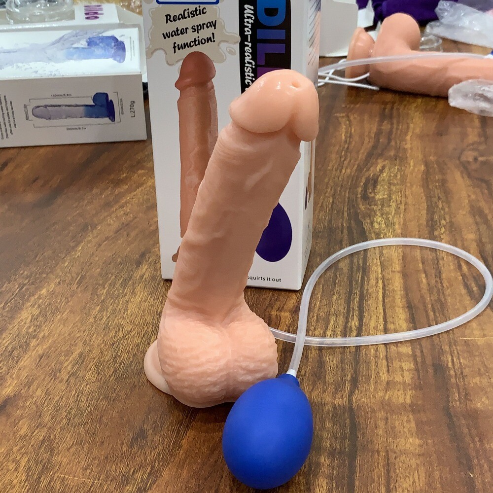 10.2"Realistic-Ejaculating-Squirting-Dildo-Dong-Cock-Suction-Cup-common SexToy