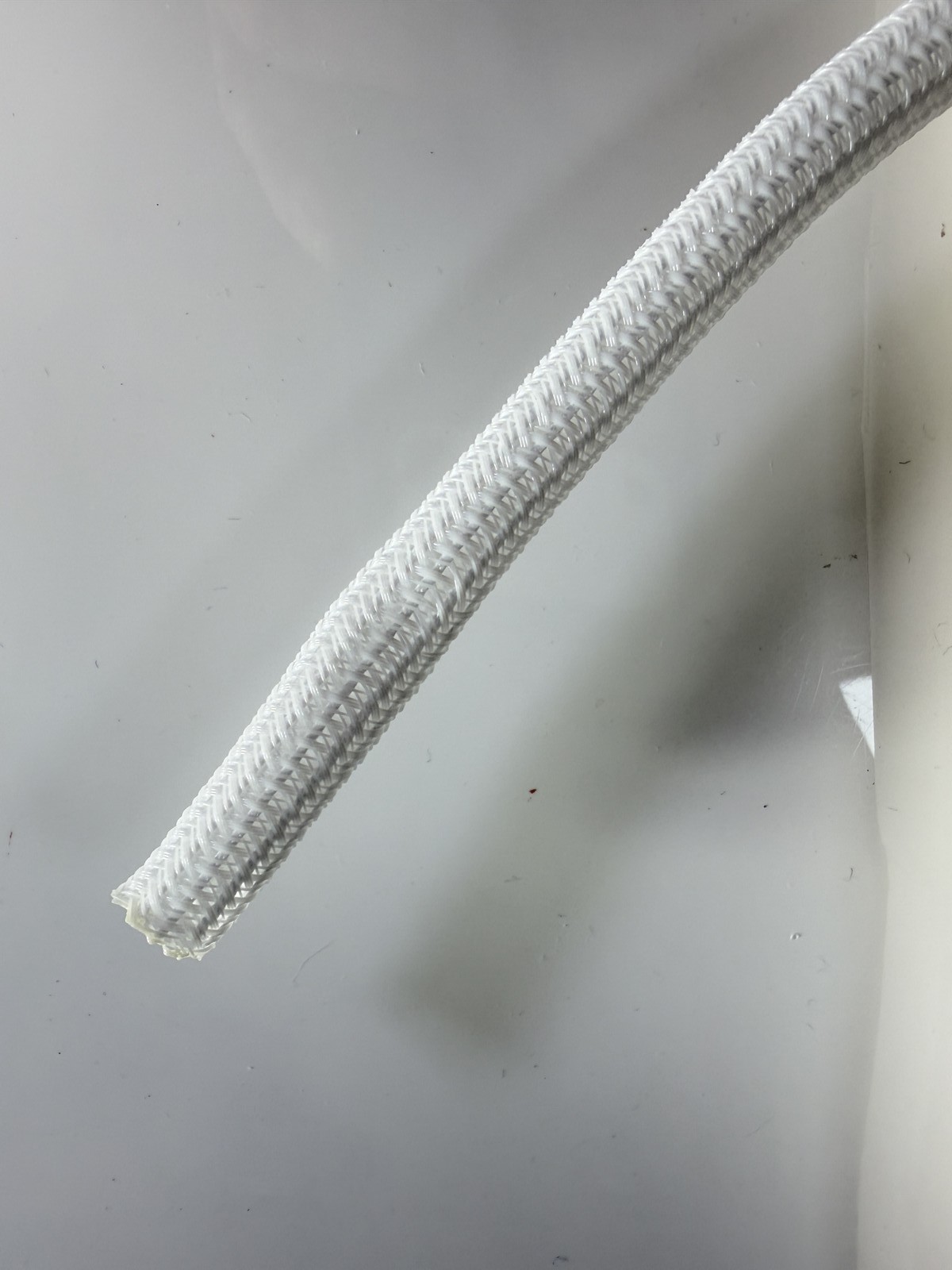 Alex Tech 1/4" White Split Braided Cable Sleeving 10ft Wire Loom Cord Protector