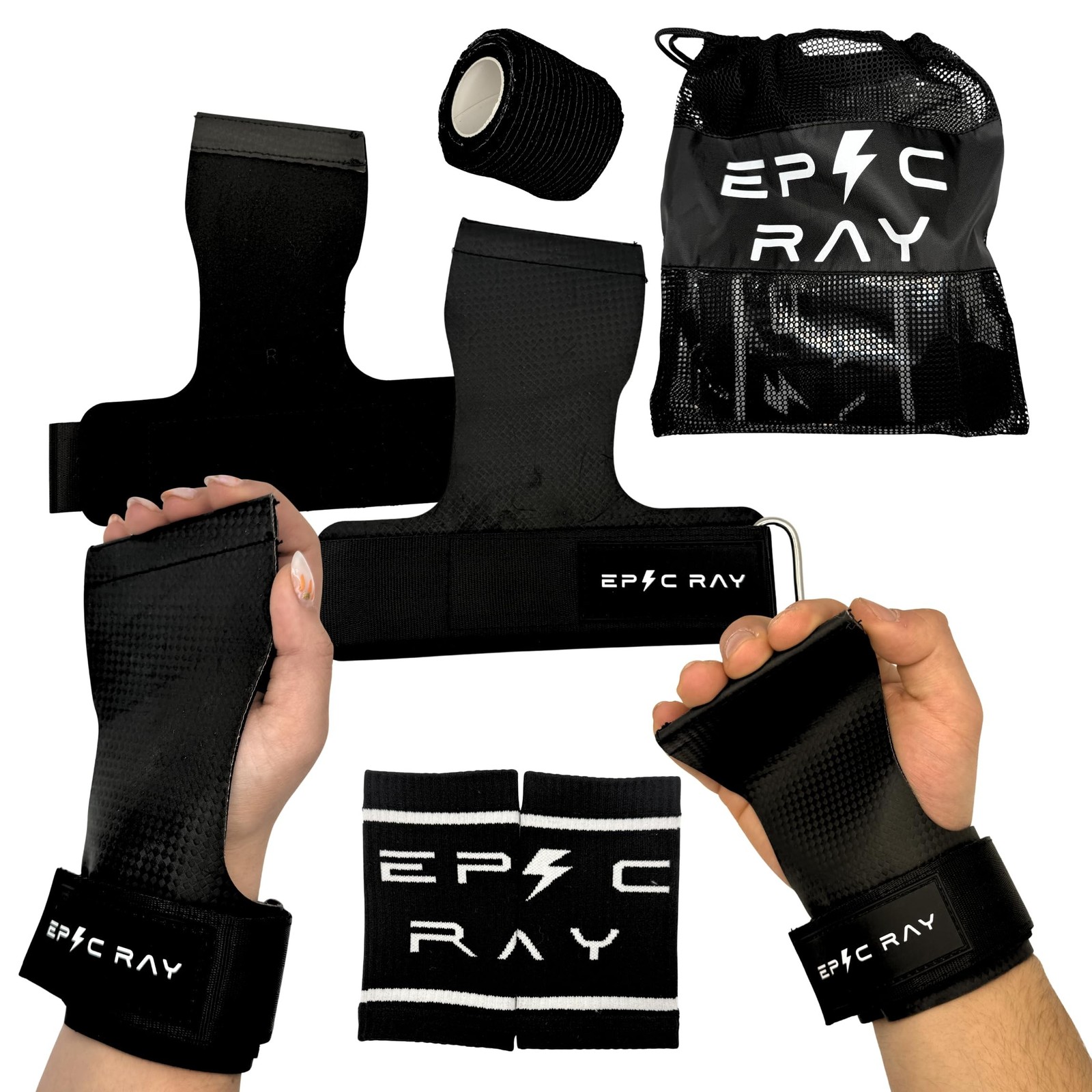 Carbon Microfiber Gymnastics Grips for Cross Training & Calisthenics – Han