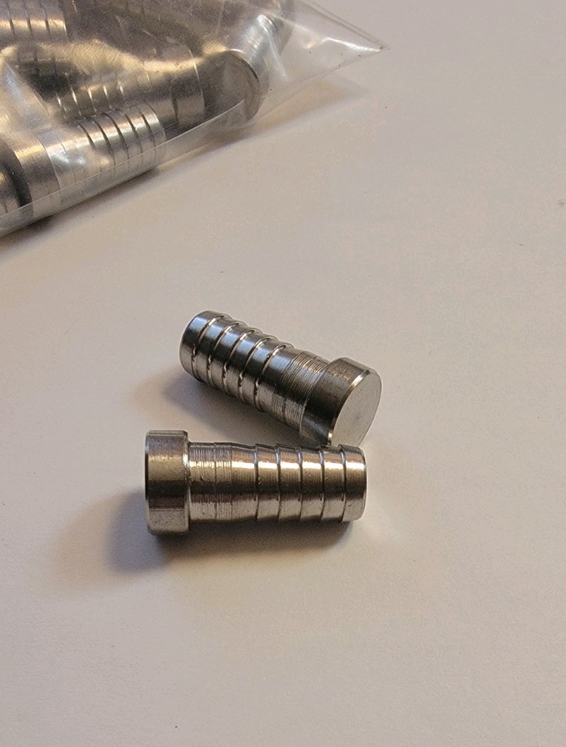 3/8 Stainless Steel Barb Plug Fitting For 3/8" ID Tubing, 2-pack
