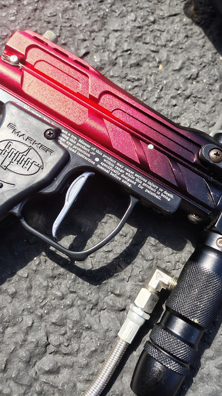 Spyder Pilot ACS Paintball Marker Gun Black/Red Electronic UNTESTED