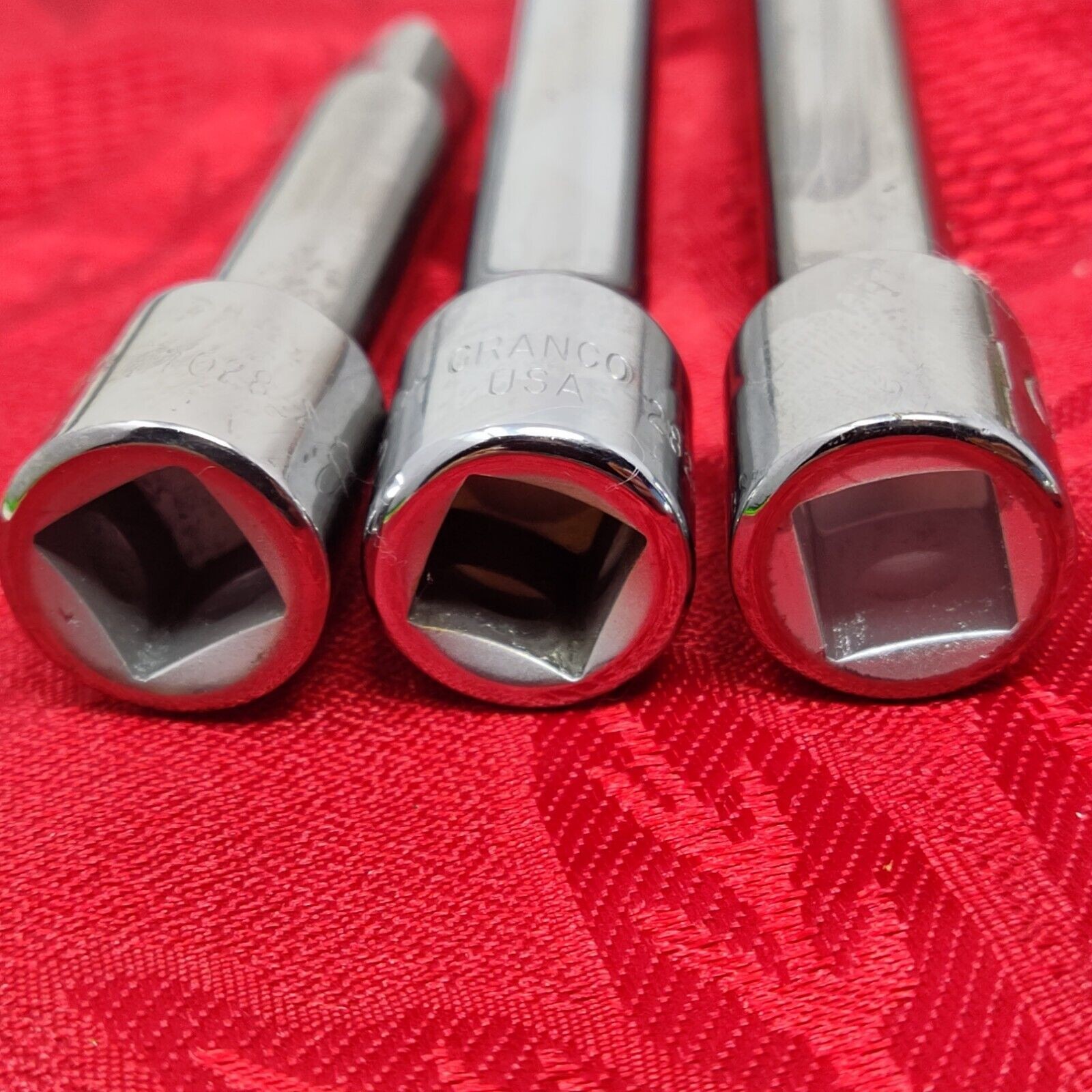 (5) Socket Extension & Adapters USA Made 3/8" Drive Chrome Tool 3" 6" 10"