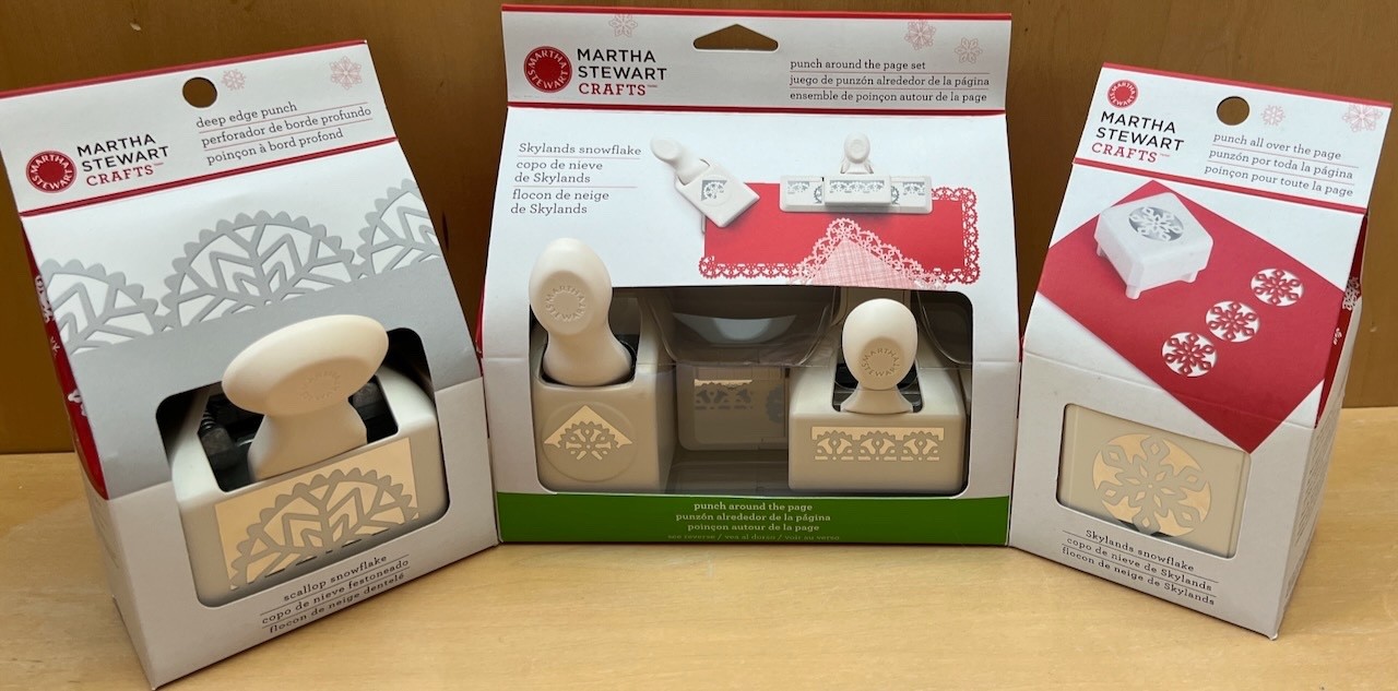 NEW Martha Stewart Christmas Craft Punch Set of 4 SAME DAY SHIPPING!