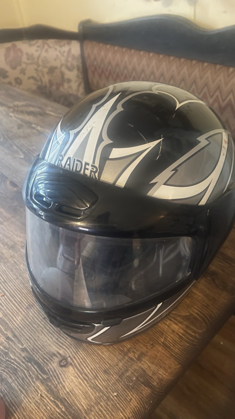 RAIDER BLACK FULL FACE DOT XL MODEL A-622 SIZE XL