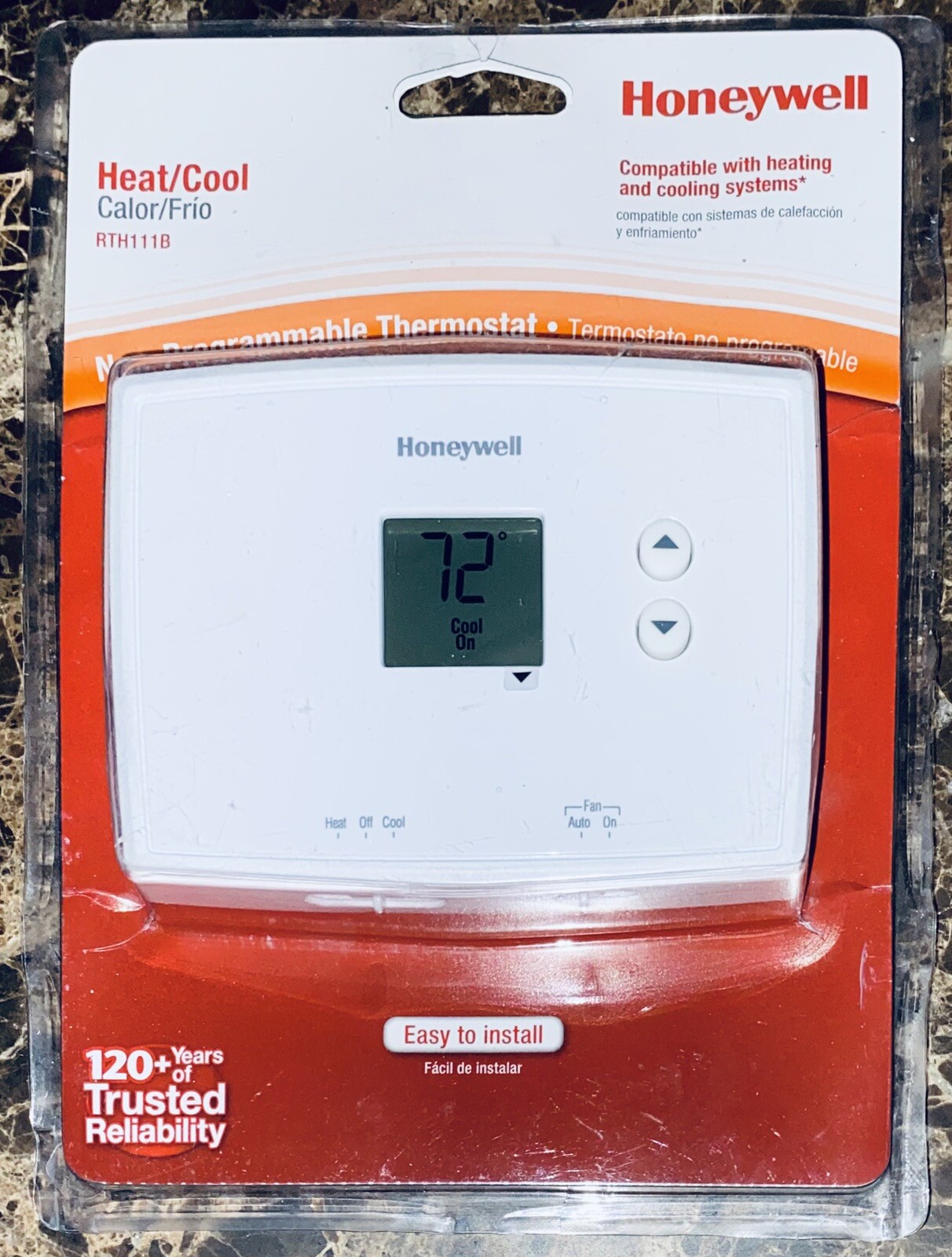 Honeywell RTH111B1024 Digital Non-Programmable Thermostat - White NEW Sealed