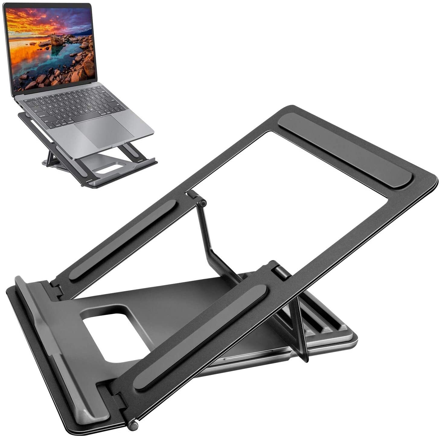 Foldable Laptop Stand Aluminum Alloy with Angle Adjustment