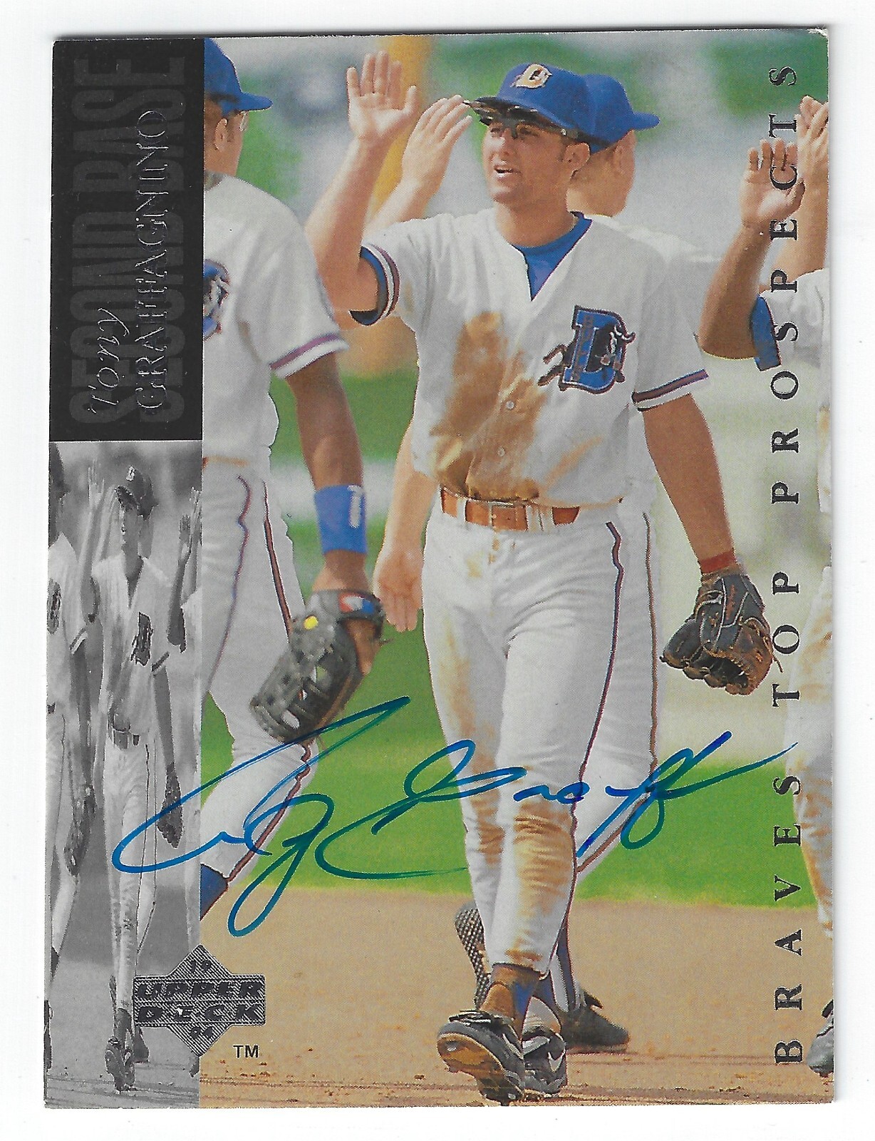 TONY GRAFFANINO DURHHAM BULLS SIGNED CARD ATLANTA BRAVES RAYS RED SOX BREWERS