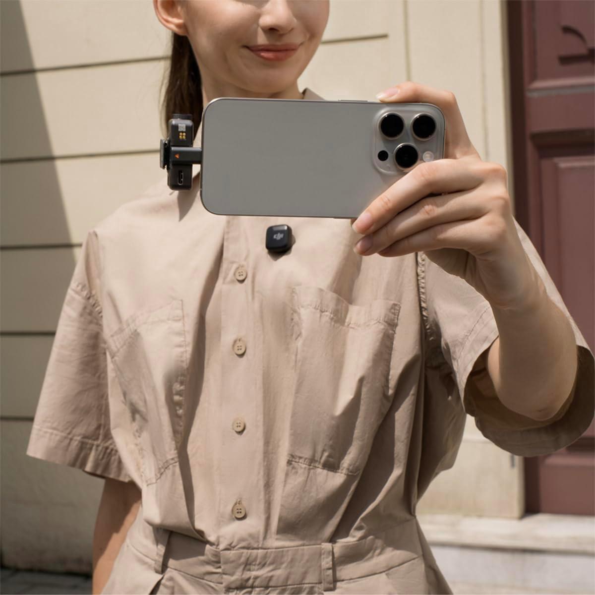 Mic Mini (1 TX + 1 RX), Wireless Lavalier Microphone for Iphone/Camera/Android,
