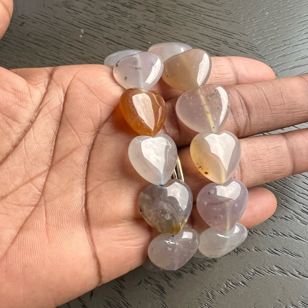Gorgeous Galaxy agate heart bracelet SIZE 7’ (ONE)