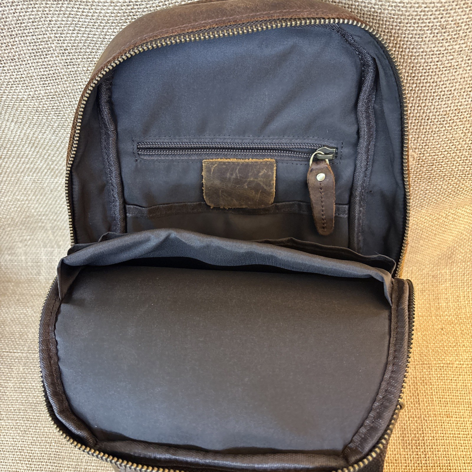 Holosun Leather Bag Padded Backpack Sling Bag Rare