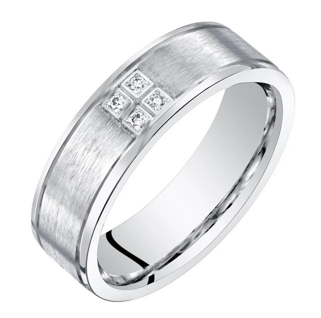 Brilliant Round Cut Cubic Zirconia Lab-Created 935 Silver Fashion Elegant Ring