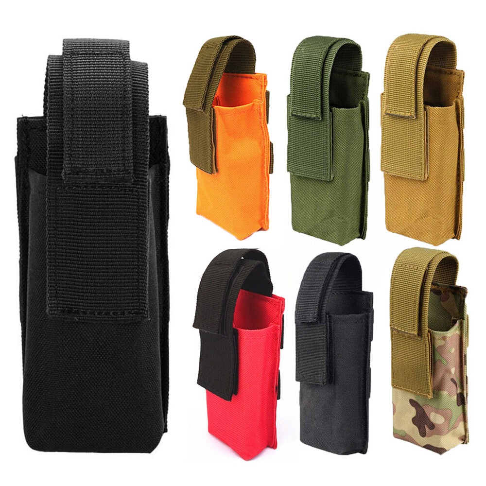 Tactical Molle Pouch Belt EDC Multi-Tool Knife Sheath Pouch Flashlight Holster