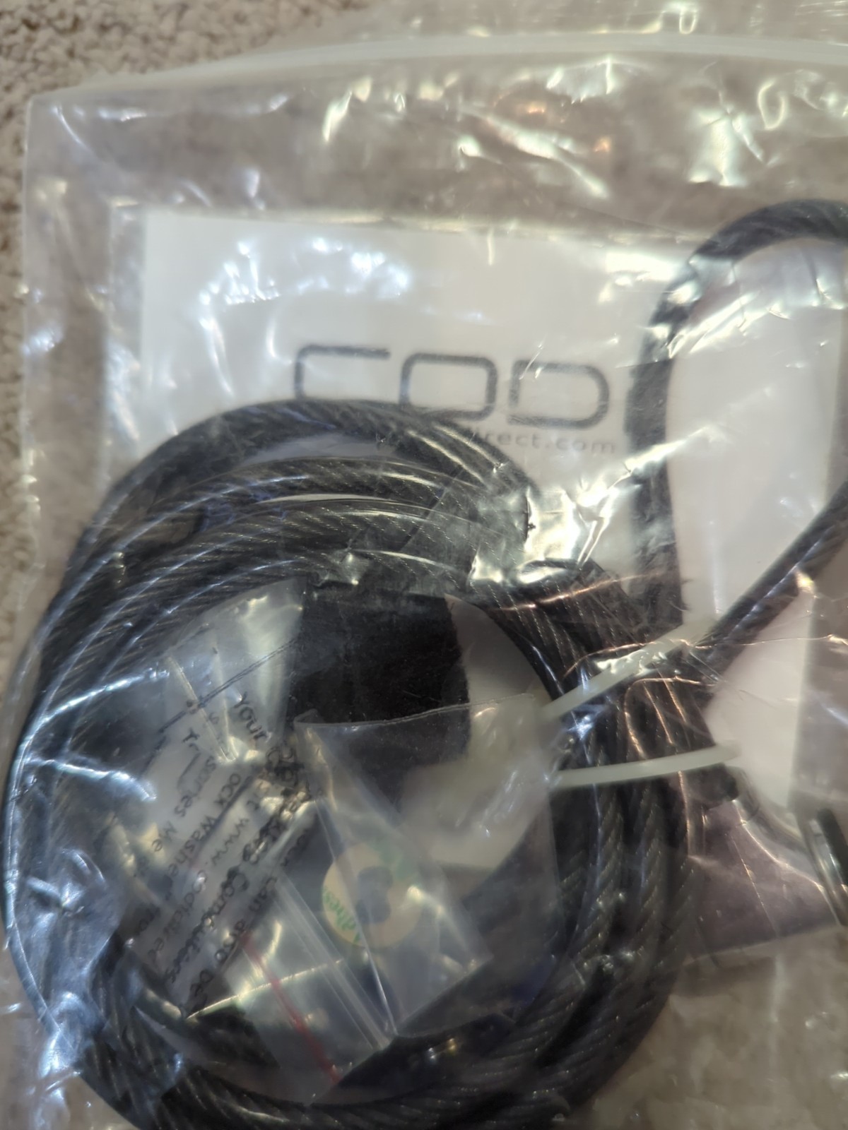 NEW - CODI A02001 Security Laptop 2 Key Cable Lock Lot Of 2