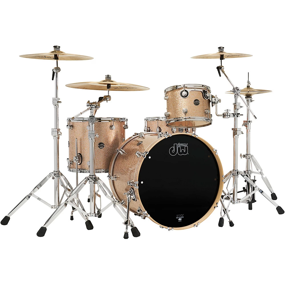 DW 4-Piece Performance Series Shell Pack  w/22" Bass Drum,Snare Bermuda Sparkle