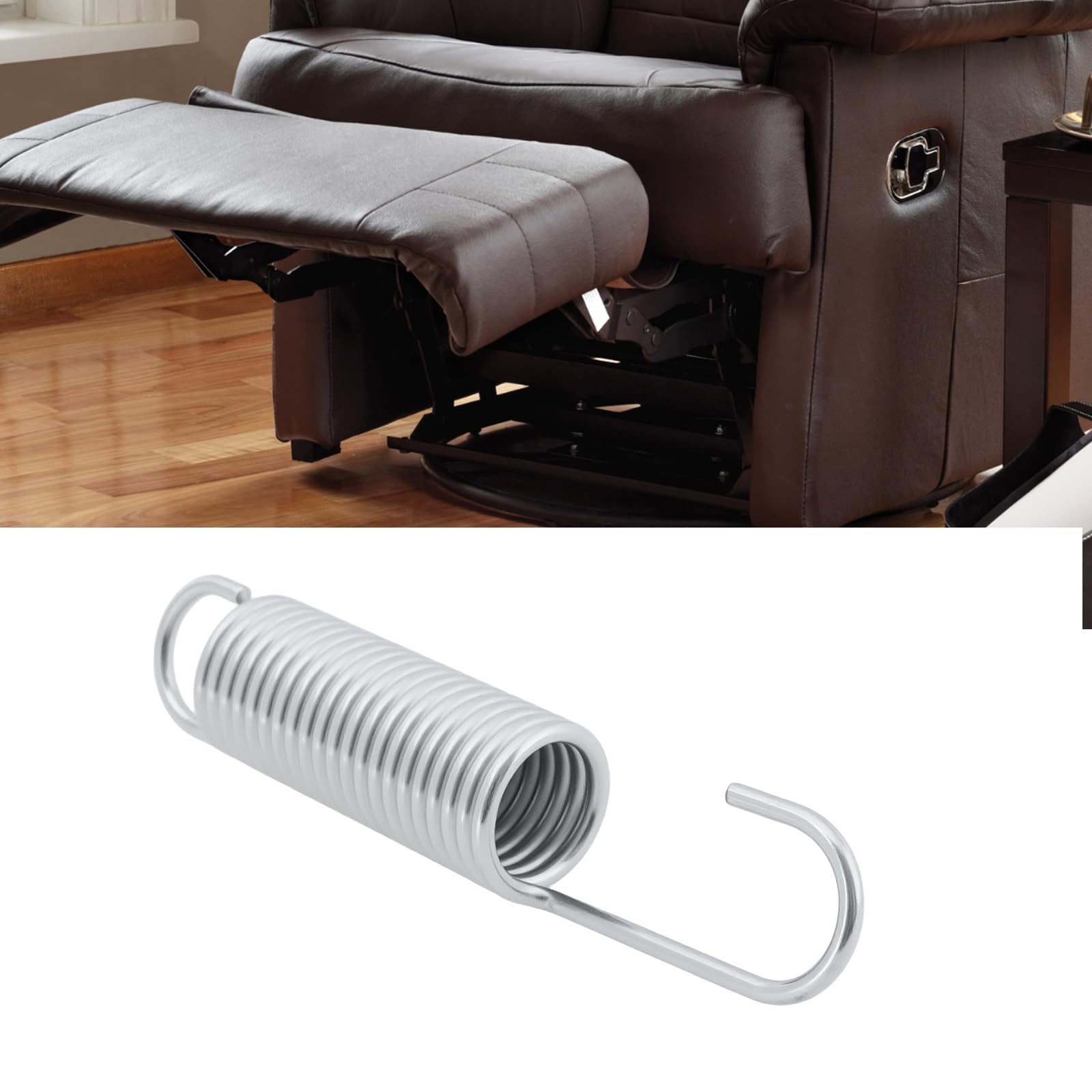 2Pcs Recliner Chair Tension Springs Wire Galvanized Steel Long Neck Hook Sofa...