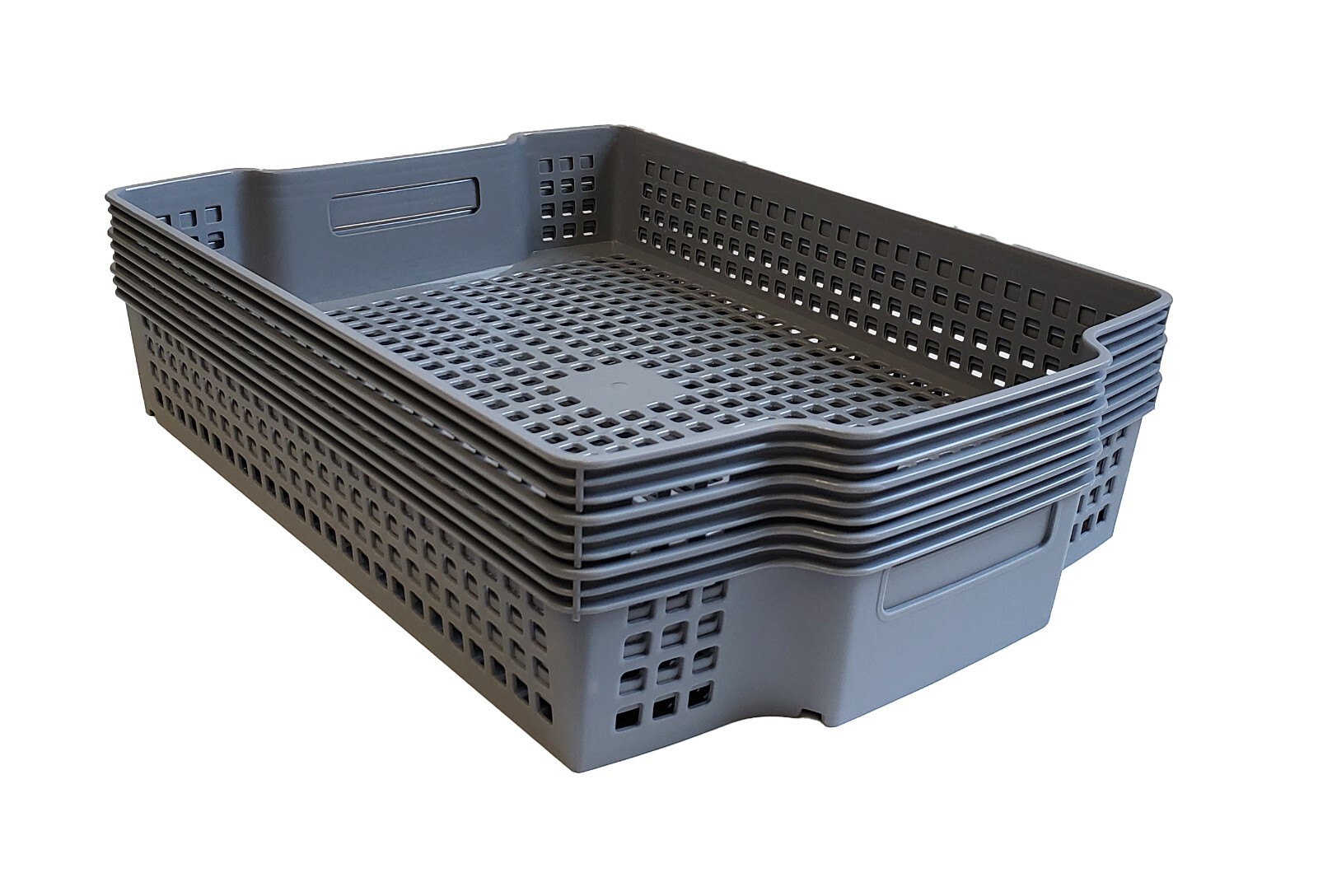 NEPA Market Stackable Turn-Around 3 Storage Baskets Set 15" x 11" x 2.5"