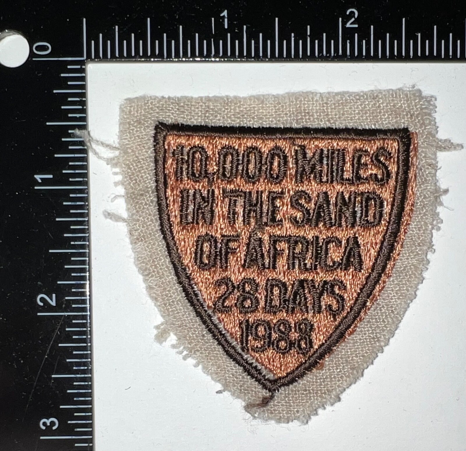 Safari Paris Dakkar Race 1988 10,000 Miles In Sand of Africa 28 Days Patch