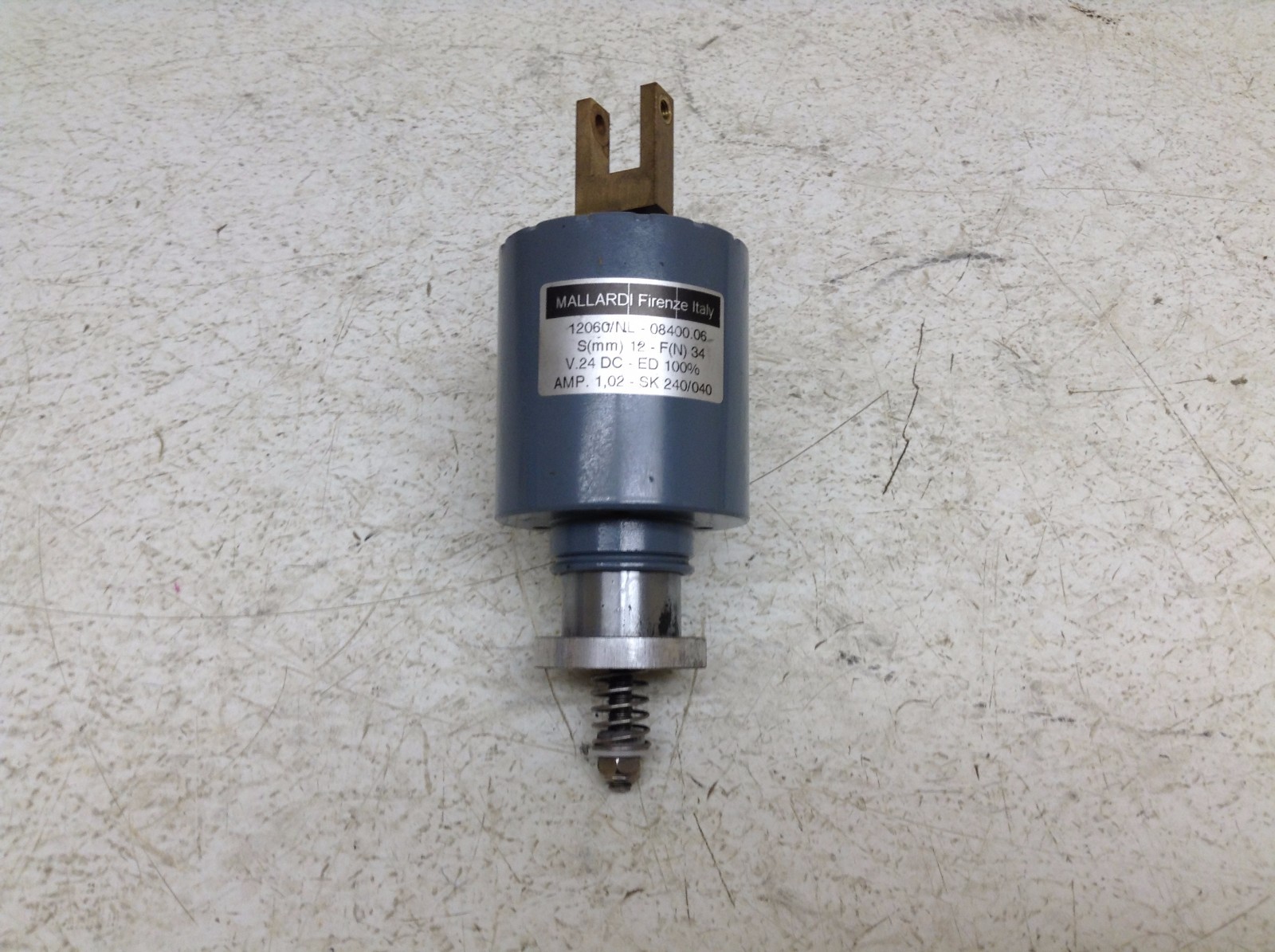 Mallardi Firenze 12060/NL-08400.06 24 VDC Solenoid 1.02 Amp 12060NL0840006 (TBI)