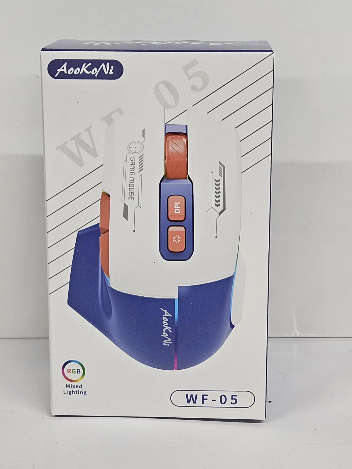 gaming mouse wired Led Lighting New In Box Aookoni WF-05
