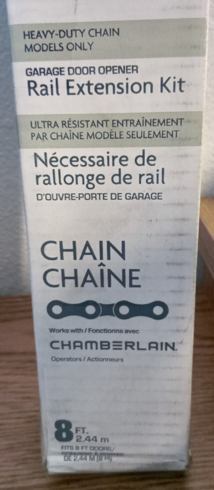 Chamberlain Chain Drive Rail Extension Kit 8 ft. Maximum Garage Door Height