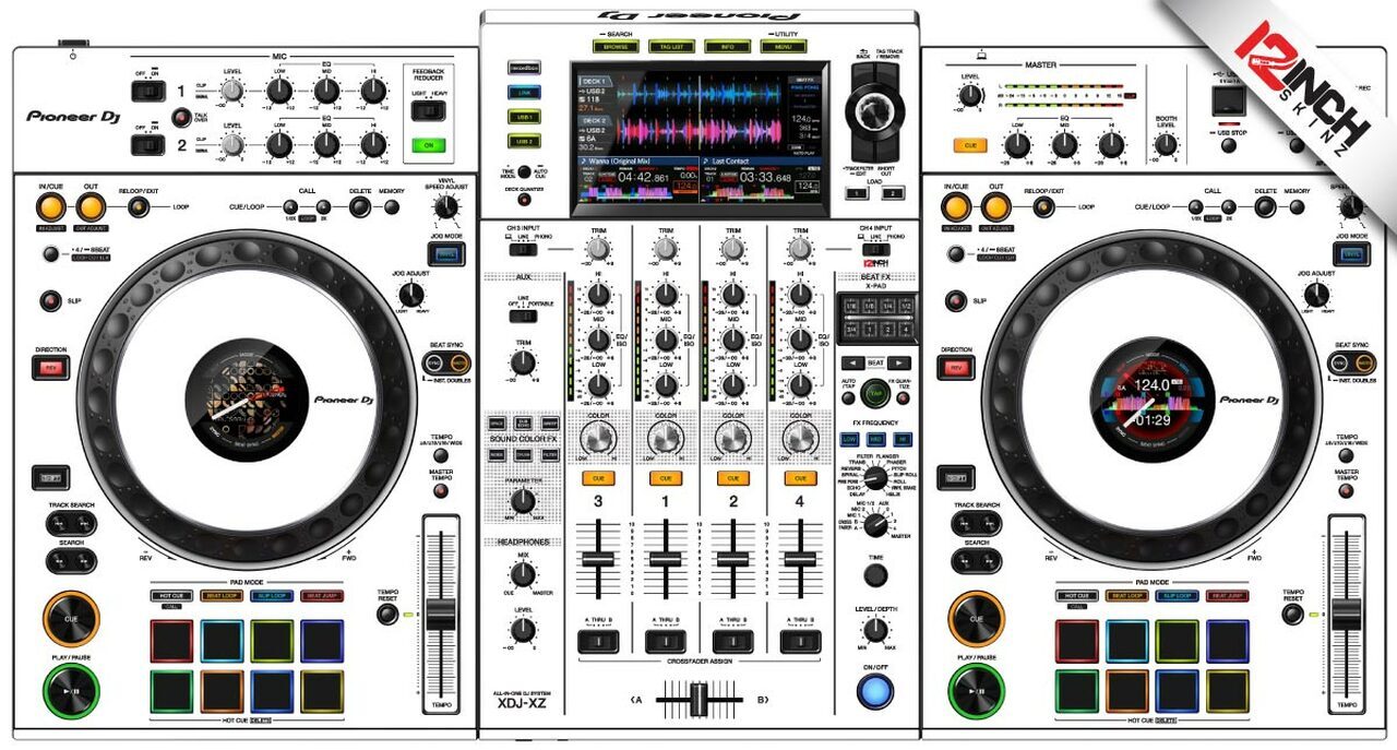 Pioneer XDJ-XZ Skin - white/black Rekordbox
